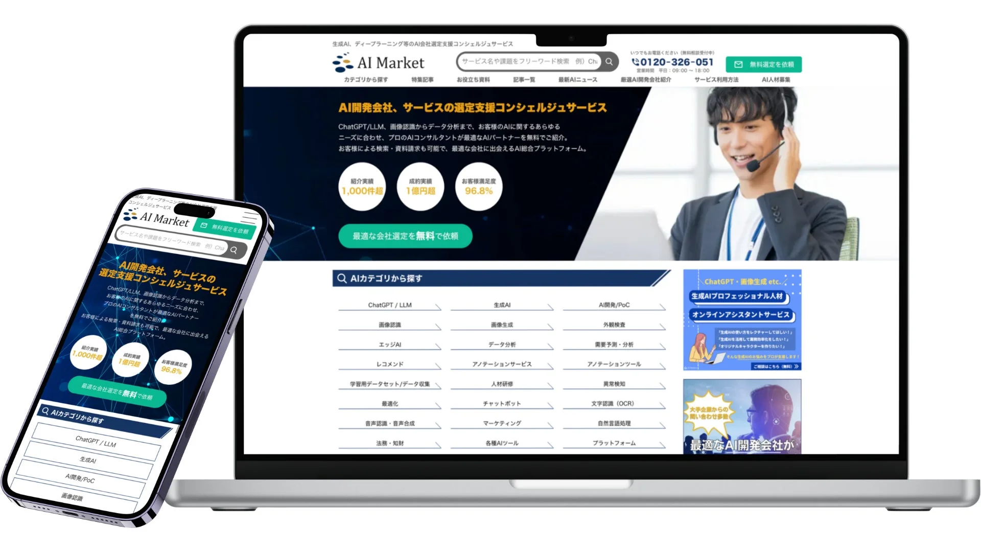 AI Marketのサービス概要を示す画像