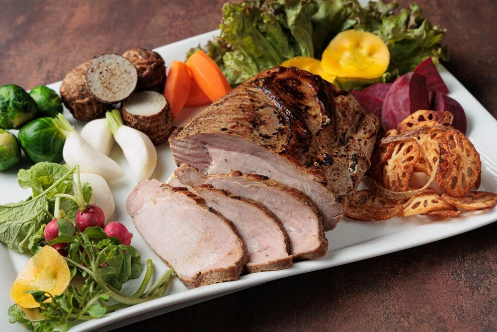 ローストポークと彩り野菜