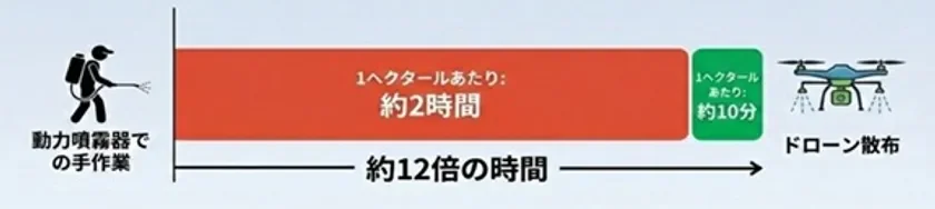 手作業の約12倍の時間削減