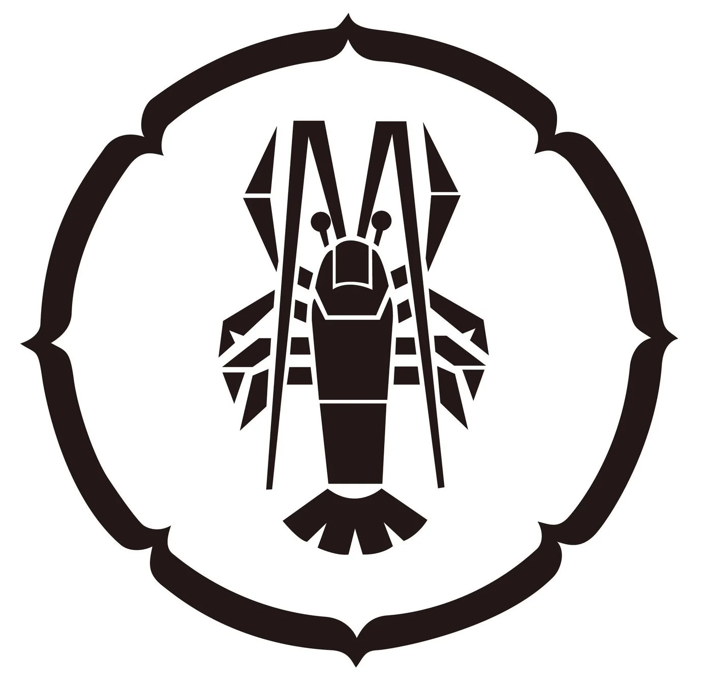 オリジナル缶バッジに使用される可能性のあるエビのイラスト