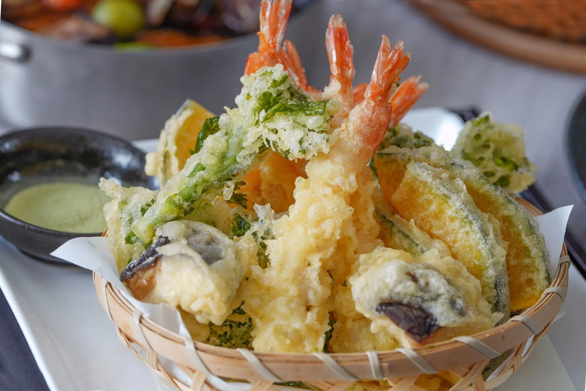 海老と野菜の天ぷら