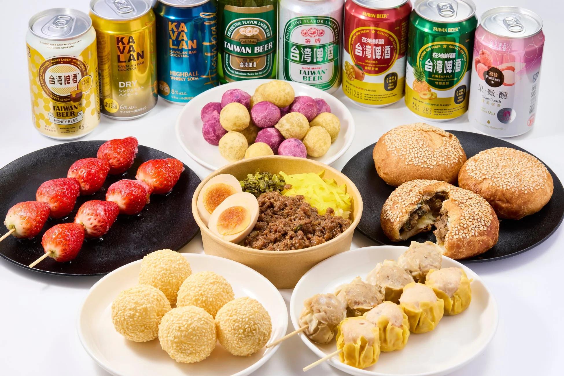 台湾グルメとドリンクの集合写真