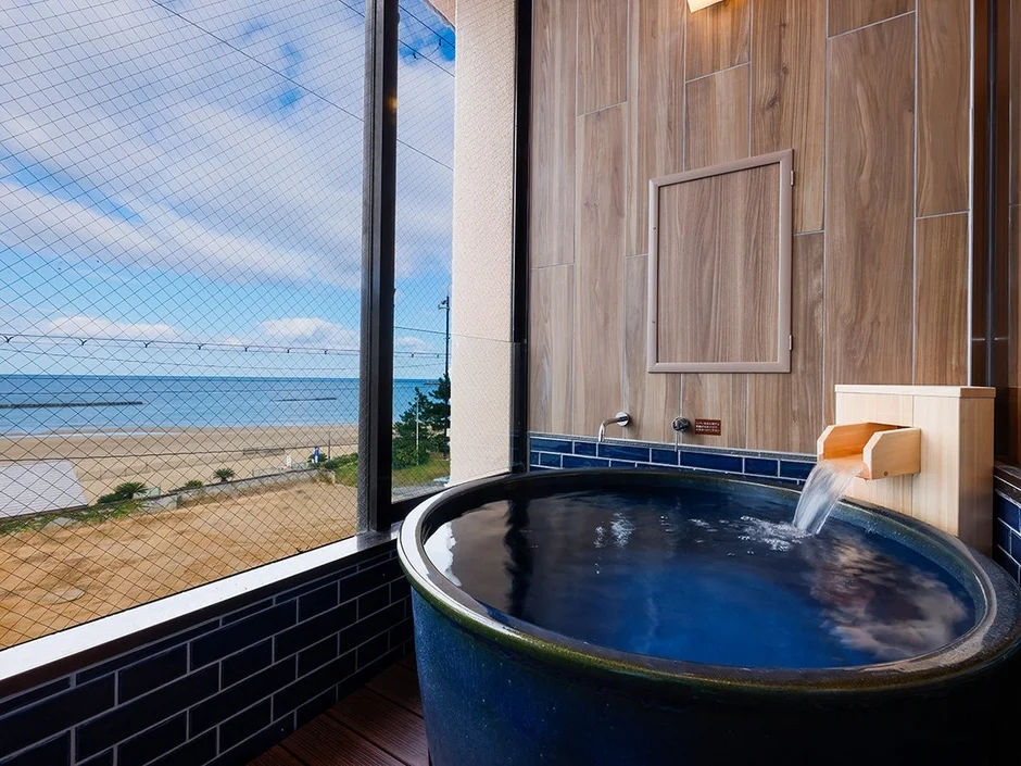 オーシャンビューの浴室