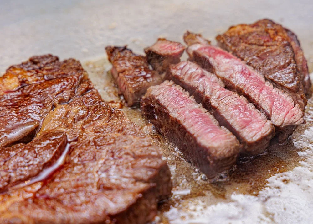 ニュージーランド産アンガスビーフの鉄板焼き