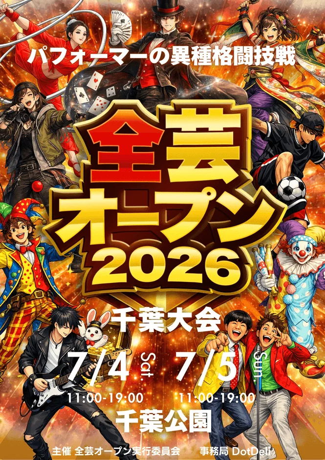 全芸オープン2026千葉大会告知ポスター