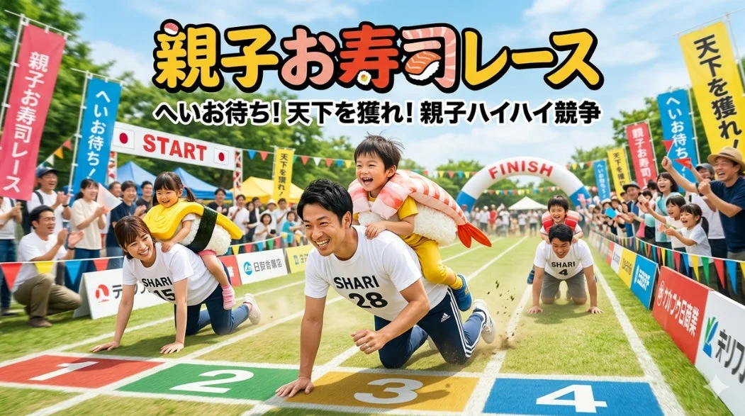 親子お寿司レース